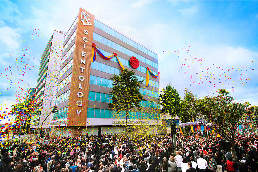 Scientology-Bogota-Grand-Opening-Ribbon-Pull-Angle-2