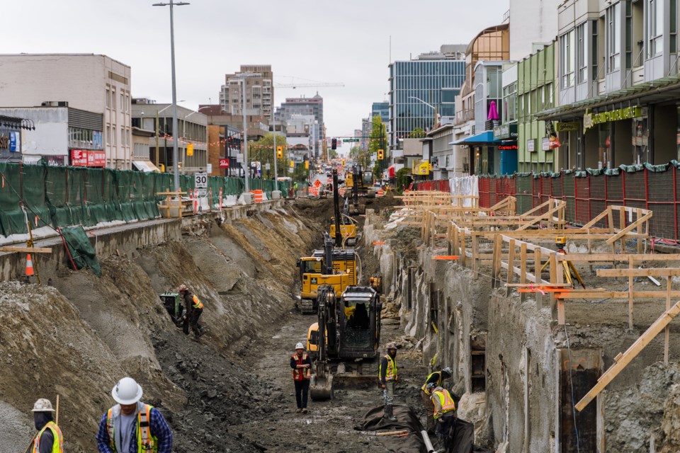 Broadway Subway Project ve Vancouveru v Britské Kolumbii.