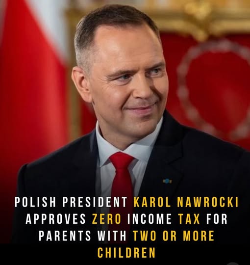 Polský prezident Karol Nawrocki zavádí nulová sazba daně z příjmu pro rodiče vychovávající alespoň dvě děti
