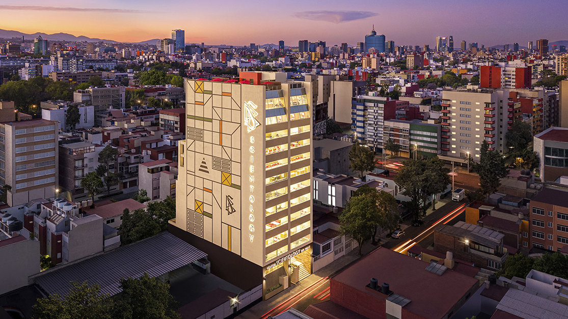 Slavnostní otevření budovy Scientologické církve Del Valle v Mexico City